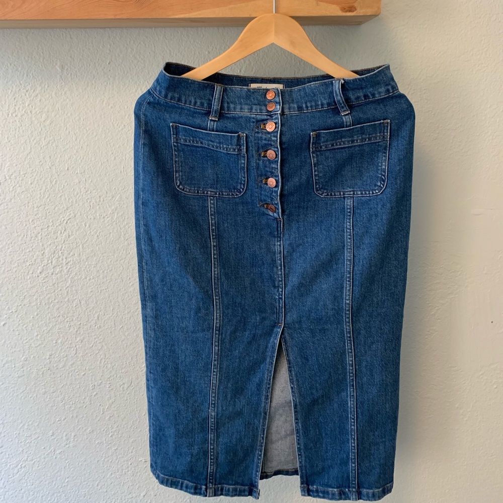 Madewell Denim Midi Skirt